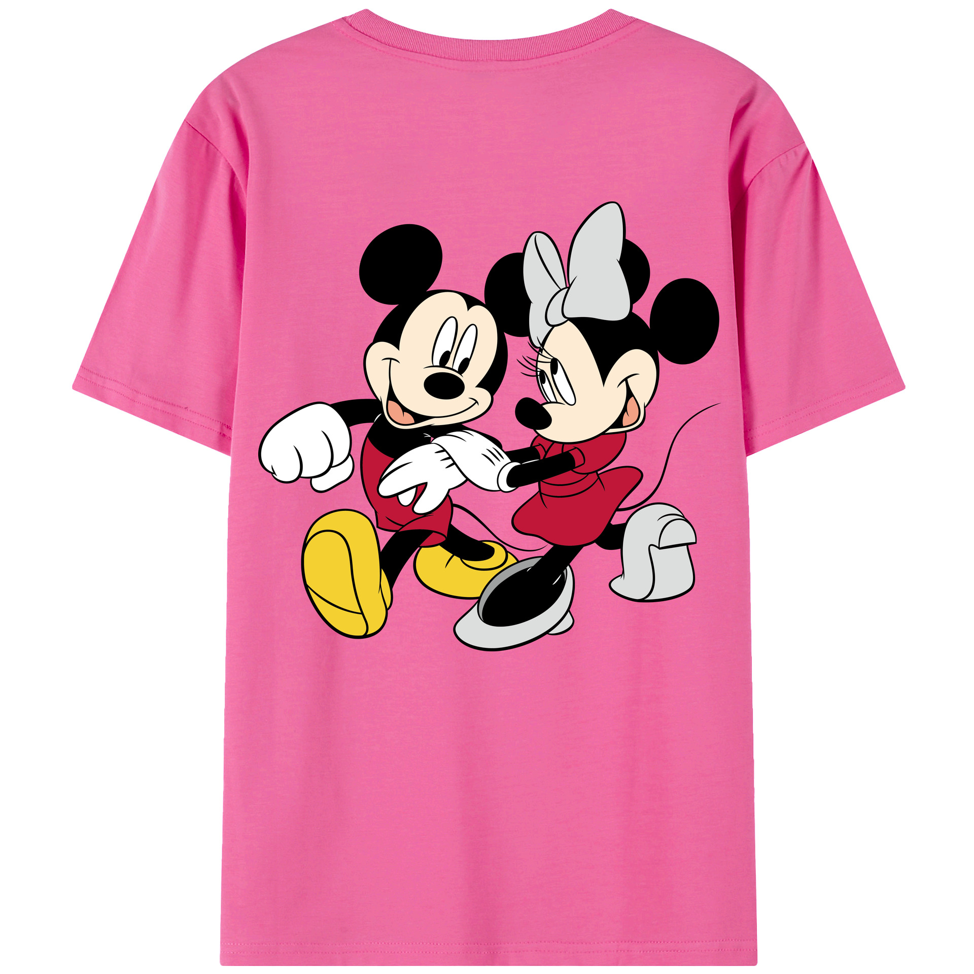 （画像用） ミッキーマウス Mickey Mouse レディース半袖Tシャツ(バックプリント)